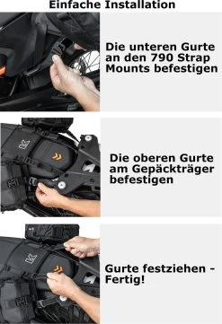 Kriega Montagesystem OS-Base Für OS-Taschen An Motorrad KTM 790 -Motorradbekleidungsgeschäft kriega osbase ktm790installation