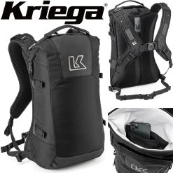 Kriega Motorrad-Rucksack R16 Wasserdicht Hüftgurt Quadloc-Gurt-System Mit Platz Für Laptop Cordura Air-Mesh