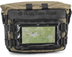Kriega Lenkertasche ROAM HANDLEBAR BAG Roland Sands Design Wasserdicht Mit Smartphone-Tasche -Motorradbekleidungsgeschäft kriega roam handlebar bag ranger 4