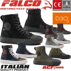 Falco Motorradschuhe LENNOX 2 Für Herren Leder Sneaker CE Mit D3O Protektoren
