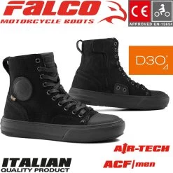 Falco Motorradschuhe LENNOX 2 Für Herren Leder Sneaker CE Mit D3O Protektoren -Motorradbekleidungsgeschäft lennox 2 herren schwarz haupt