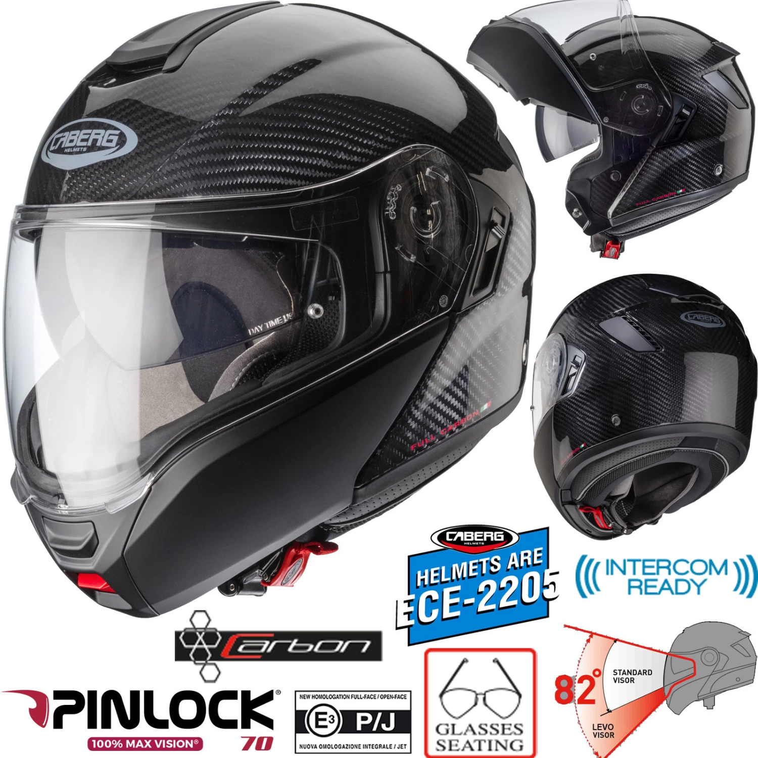 Caberg Klapphelm LEVO Mit Panorama Sichtfeld P/J Homologation Sonnenblende Und Pinlock 16 Caberg Klapphelm LEVO Mit Panorama Sichtfeld P/J Homologation Sonnenblende Und Pinlock – Bild 14