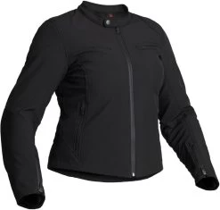 Lindstrands Damen-Motorradjacke FRYKEN Softshell Pilotenjacke CE A Mit Protektoren Wasserabweisend -Motorradbekleidungsgeschäft lindstrands fryken schwarz 1 1