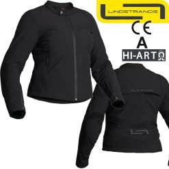 Lindstrands Damen-Motorradjacke FRYKEN Softshell Pilotenjacke CE A Mit Protektoren Wasserabweisend