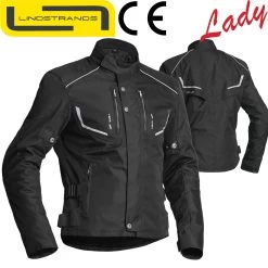 Lindstrands Damen-Motorradjacke HALDEN LADIES Wasserdicht Mit CE AA -Motorradbekleidungsgeschäft lindstrands halden lady schwarz haupt