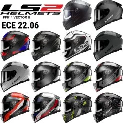 LS2 Integralhelm FF811 VECTOR II 2 Fiberglas Mit Sonnenblende Und Max Vision Pinlock ECE 22.06