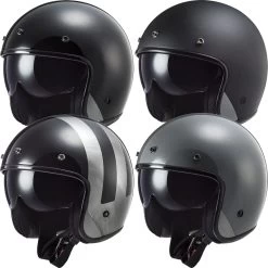 LS2 Jethelm OF601 BOB Fiberglas Mit Sonnenblende Doppel-D Verschluss Und Helmschirm -Motorradbekleidungsgeschäft ls2 of601 bob helme multi hauptbild all ohne