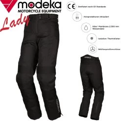 Modeka Motorradhose LUANA LADY Für Damen Wasserdicht Hitex CE AA Mit Thermofutter Und Protektoren