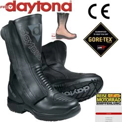 Daytona Gore-Tex Motorradstiefel M-STAR GTX Leder Mit 6 Cm Fersenerhöhung Und Knöchelschutz