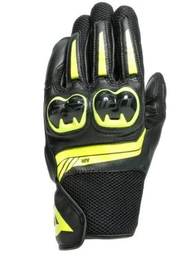 Dainese MIG 3 Motorradhandschuhe Unisex Smart Touch CE Leder Amica -Motorradbekleidungsgeschäft mig 3 unisex leather gloves black fluo yellow2