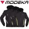 Modeka Softshell-Hoodie CLARKE SPORT Motorradjacke Wasserdicht CE A Mit Protektoren Und Thermofutter