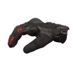 Modeka Motorradhandschuhe ENNOS Elastisch Leder Mit Amara Und CE -Motorradbekleidungsgeschäft modeka ennos handschuhe schwarz rot 02