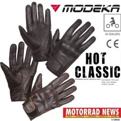 Modeka Retro Motorradhandschuhe HOT CLASSIC Urban Leder Perforiert Mit CE-Zertifizierung
