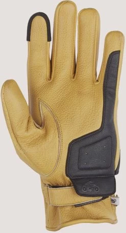 Helstons Motorradhandschuhe MORA AIR Perforiert CE Leder Mit Touch-Funktion -Motorradbekleidungsgeschäft mora air gold 2