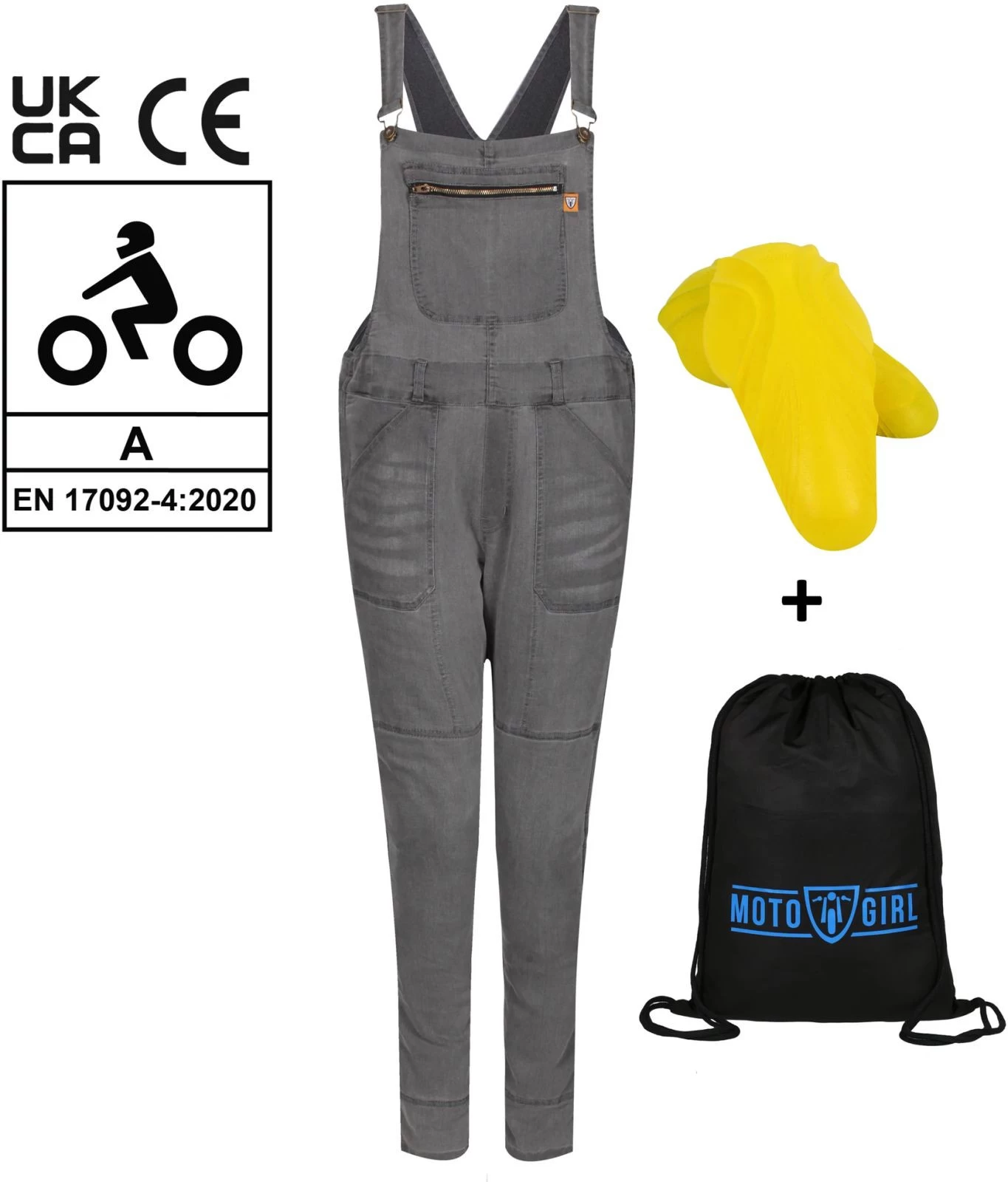 MotoGirl Motorrad-Latzhose IRENE DUNGRI Für Damen CE A Aramid Mit Protektoren 10 MotoGirl Motorrad-Latzhose IRENE DUNGRI Für Damen CE A Aramid Mit Protektoren – Bild 8