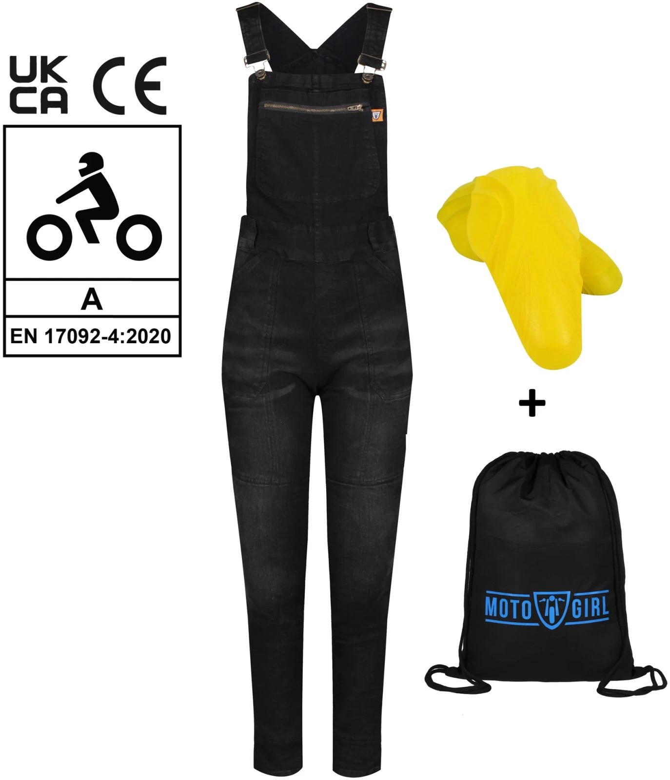 MotoGirl Motorrad-Latzhose IRENE DUNGRI Für Damen CE A Aramid Mit Protektoren 5 MotoGirl Motorrad-Latzhose IRENE DUNGRI Für Damen CE A Aramid Mit Protektoren – Bild 3