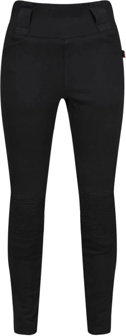 MotoGirl Motorrad-Leggings RIBBED KNEE Für Damen CE AA Aramid Inklusive Protektoren -Motorradbekleidungsgeschäft motogirl ribbed knee schwarz 1 1
