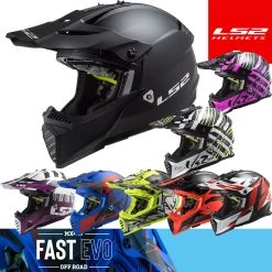 LS2 Crosshelm MX437 FAST EVO Mit Doppel-D Verschluss