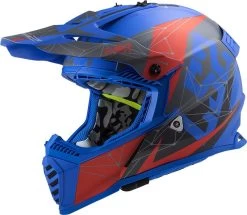 LS2 Crosshelm MX437 FAST EVO Mit Doppel-D Verschluss -Motorradbekleidungsgeschäft mx437 fast evo alpha matt blue 404373625 1
