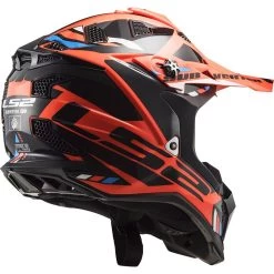 LS2 MX700 Subverter Evo II 2 ECE 22.06 Crosshelm Mit Notfall-Entriegelungssystem Und Helmschirm -Motorradbekleidungsgeschäft mx700 subverter evo stomp fluo orange black 467003052 back