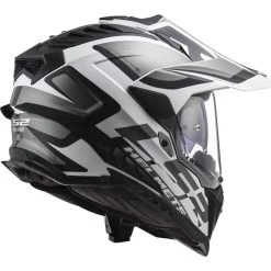 LS2 MX701 Explorer ECE 22.06 Adventure Enduro Helm Mit Sonnenblende Und Pinlock -Motorradbekleidungsgeschäft mx701 explorer alter matt black white 407012102 back