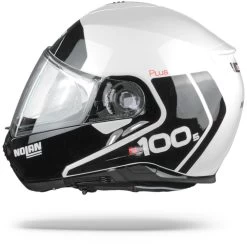 Nolan Klapphelm N100-5 PLUS N-Com Mit LPC-System Sonnenblende Und Pinlock -Motorradbekleidungsgeschäft n100 5 plus distinctive n com metal white 22.10 1