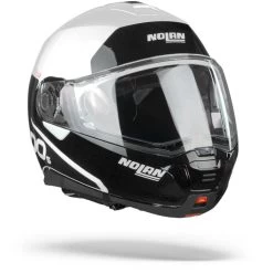 Nolan Klapphelm N100-5 PLUS N-Com Mit LPC-System Sonnenblende Und Pinlock -Motorradbekleidungsgeschäft n100 5 plus distinctive n com metal white 22.33 1