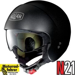 Nolan Jethelm N21 Retro-Vintage Helm Mit Blau Getönter Sonnenblende -Motorradbekleidungsgeschäft n21 special black graphite 69 haupt