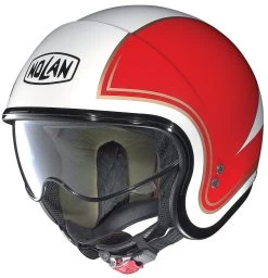 Nolan Jethelm N21 Retro-Vintage Helm Mit Blau Getönter Sonnenblende -Motorradbekleidungsgeschäft n21 tricolore metal white 31 1
