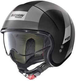 Nolan Jethelm N21 Retro-Vintage Helm Mit Blau Getönter Sonnenblende -Motorradbekleidungsgeschäft n21 spheroid f black 74 3