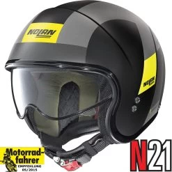 Nolan Jethelm N21 Retro-Vintage Helm Mit Blau Getönter Sonnenblende -Motorradbekleidungsgeschäft n21 spheroid fblack 73 haupt 4