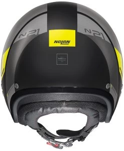 Nolan Jethelm N21 Retro-Vintage Helm Mit Blau Getönter Sonnenblende -Motorradbekleidungsgeschäft n21 spheroid fblack 73 rear 3