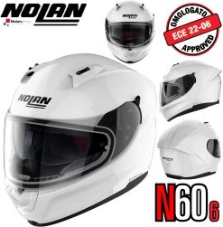 Nolan Integralhelm N60-6 CLASSIC Mit Ultra-Wide-Visier VPS Sonnenblende Und Pinlock ECE 22.06 -Motorradbekleidungsgeschäft n60 6 classic mwh 5 xhaupt 2