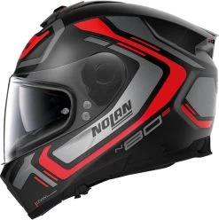 Nolan Integralhelm N80-8 Ally Mit Ultra-Wide Visier Pinlock Sonnenblende ECE 22.06 -Motorradbekleidungsgeschäft n80 8 ally ncom fbk 39 side 5