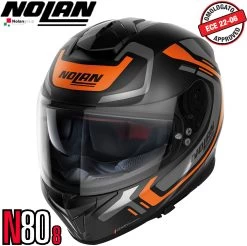 Nolan Integralhelm N80-8 Ally Mit Ultra-Wide Visier Pinlock Sonnenblende ECE 22.06 -Motorradbekleidungsgeschäft n80 8 ally ncom fbk 41 xhaupt