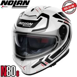 Nolan Integralhelm N80-8 Ally Mit Ultra-Wide Visier Pinlock Sonnenblende ECE 22.06 -Motorradbekleidungsgeschäft n80 8 ally ncom mwh 52 xhaupt