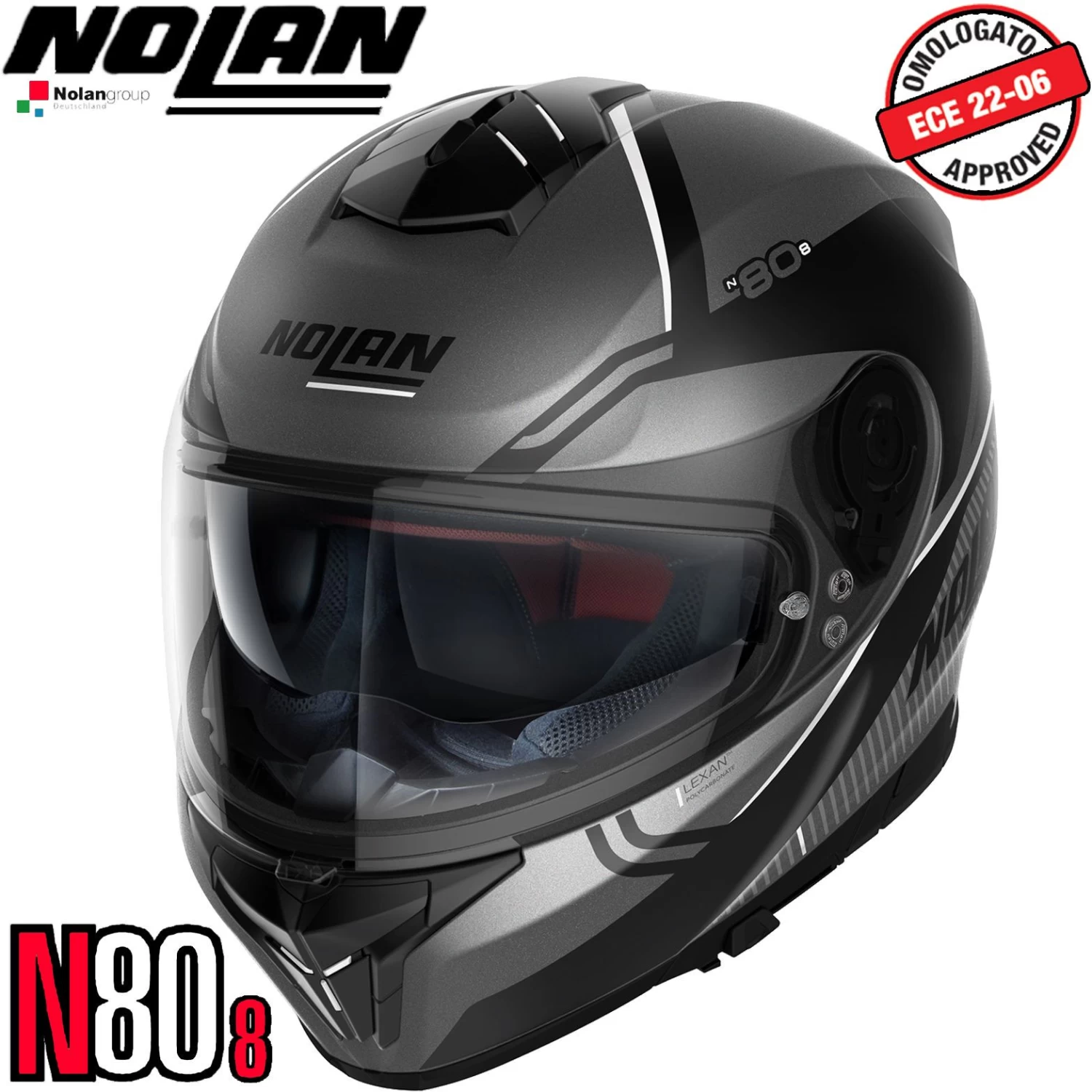 Nolan Integralhelm N80-8 Astute Mit Ultra-Wide Visier Pinlock Sonnenblende ECE 22.06 8 Nolan Integralhelm N80-8 Astute Mit Ultra-Wide Visier Pinlock Sonnenblende ECE 22.06 – Bild 6