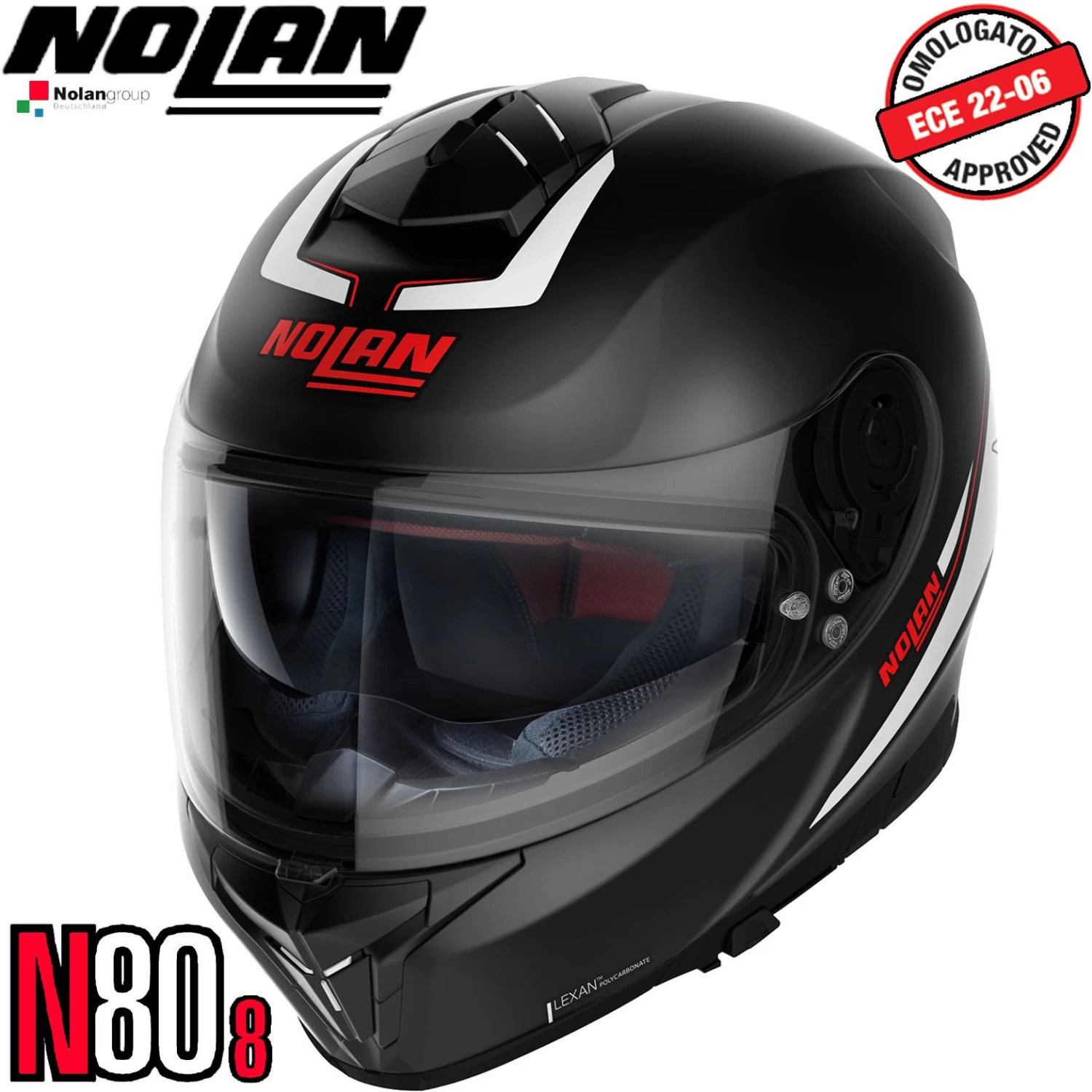 Nolan Integralhelm N80-8 Staple Mit Ultra-Wide Visier Pinlock Sonnenblende ECE 22.06 10 Nolan Integralhelm N80-8 Staple Mit Ultra-Wide Visier Pinlock Sonnenblende ECE 22.06 – Bild 8