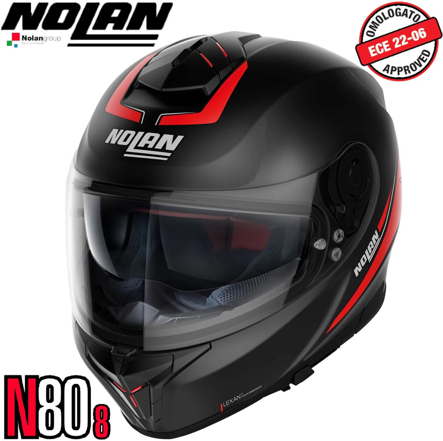 Nolan Integralhelm N80-8 Staple Mit Ultra-Wide Visier Pinlock Sonnenblende ECE 22.06 9 Nolan Integralhelm N80-8 Staple Mit Ultra-Wide Visier Pinlock Sonnenblende ECE 22.06 – Bild 7