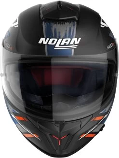 Nolan Integralhelm N80-8 Thunderbolt Mit Ultra-Wide Visier Pinlock Sonnenblende ECE 22.06 -Motorradbekleidungsgeschäft n80 8 thunderbolt ncom fbk 30 front 2