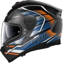 Nolan Integralhelm N80-8 Thunderbolt Mit Ultra-Wide Visier Pinlock Sonnenblende ECE 22.06 -Motorradbekleidungsgeschäft n80 8 thunderbolt ncom fbk 30 side 5