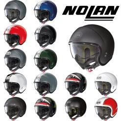Nolan Jethelm N21 Retro-Vintage Helm Mit Blau Getönter Sonnenblende