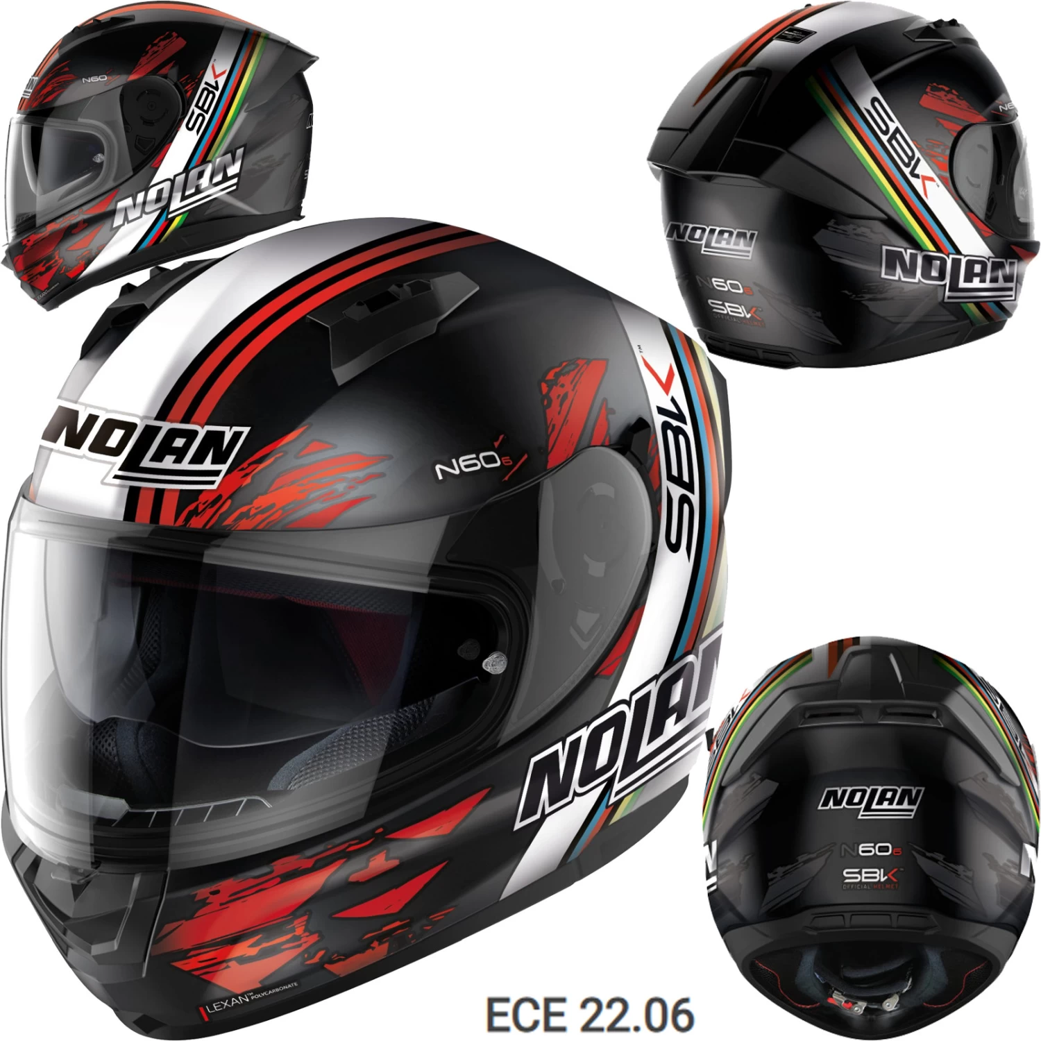 Nolan Integralhelm N60-6 SBK 56 Mit Ultra-Wide-Visier VPS Sonnenblende Und Pinlock ECE 22.06 3 Nolan Integralhelm N60-6 SBK 56 Mit Ultra-Wide-Visier VPS Sonnenblende Und Pinlock ECE 22.06