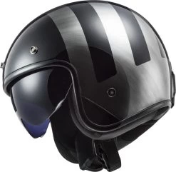 LS2 OF601 BOB II 2 Jethelm ECE 22.06 Mit Helmschirm Sonnenblende Und ECE 22.06 -Motorradbekleidungsgeschäft of601 bob lines black jeans 306012008 01 1