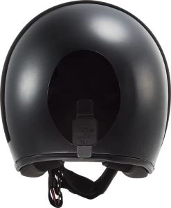 LS2 Jethelm OF601 BOB Fiberglas Mit Sonnenblende Doppel-D Verschluss Und Helmschirm -Motorradbekleidungsgeschäft of601 bob solid black 306011012 b