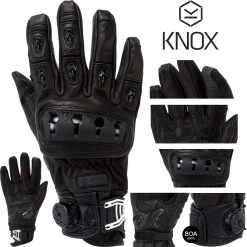 Knox Motorradhandschuhe ORSA MK II Leder CE Mit Protektoren Perforiert Sommer Kurze Stulpe