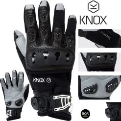 Knox Motorradhandschuhe ORSA OR3 MK II Offroad Enduro Protektoren Textil Perforiert