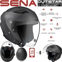 Sena Jethelm OUTSTAR Smart-Helm Mit Integriertem Bluetooth Headset Sonnenblende Und Großem Visier