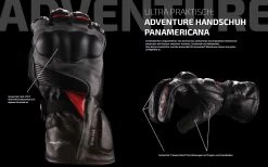 Modeka Herren Motorradhandschuhe PANAMERICANA Lederhandschuhe CE Sympatex Tactel SuperFabric Mit SAS-TEC Protektoren -Motorradbekleidungsgeschäft panamericana handschuhe detail 2