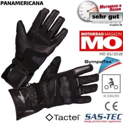 Modeka Herren Motorradhandschuhe PANAMERICANA Lederhandschuhe CE Sympatex Tactel SuperFabric Mit SAS-TEC Protektoren -Motorradbekleidungsgeschäft panamericana handschuhe schwarz haupt 4